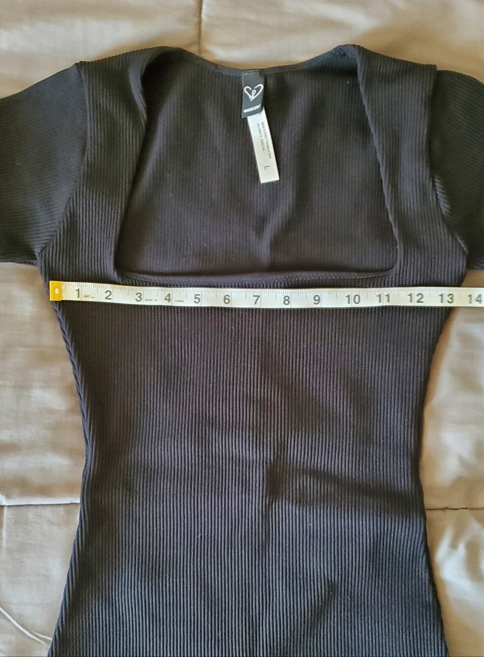 Ribbed Square-Neck Short Ribbed Romper - Picture 4 of 7